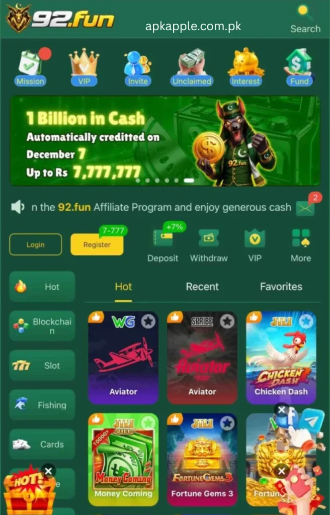 92Fun Game APK Download Play & Earn Real Money in Pakistan 2026