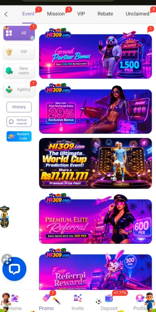 HI309 Game Download (Real Cash Earning App in Pakistan)